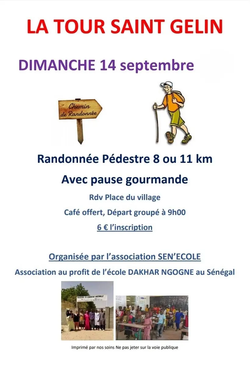 Randonnée pédestre La Tour-Saint-Gelin 14 septembre 2025