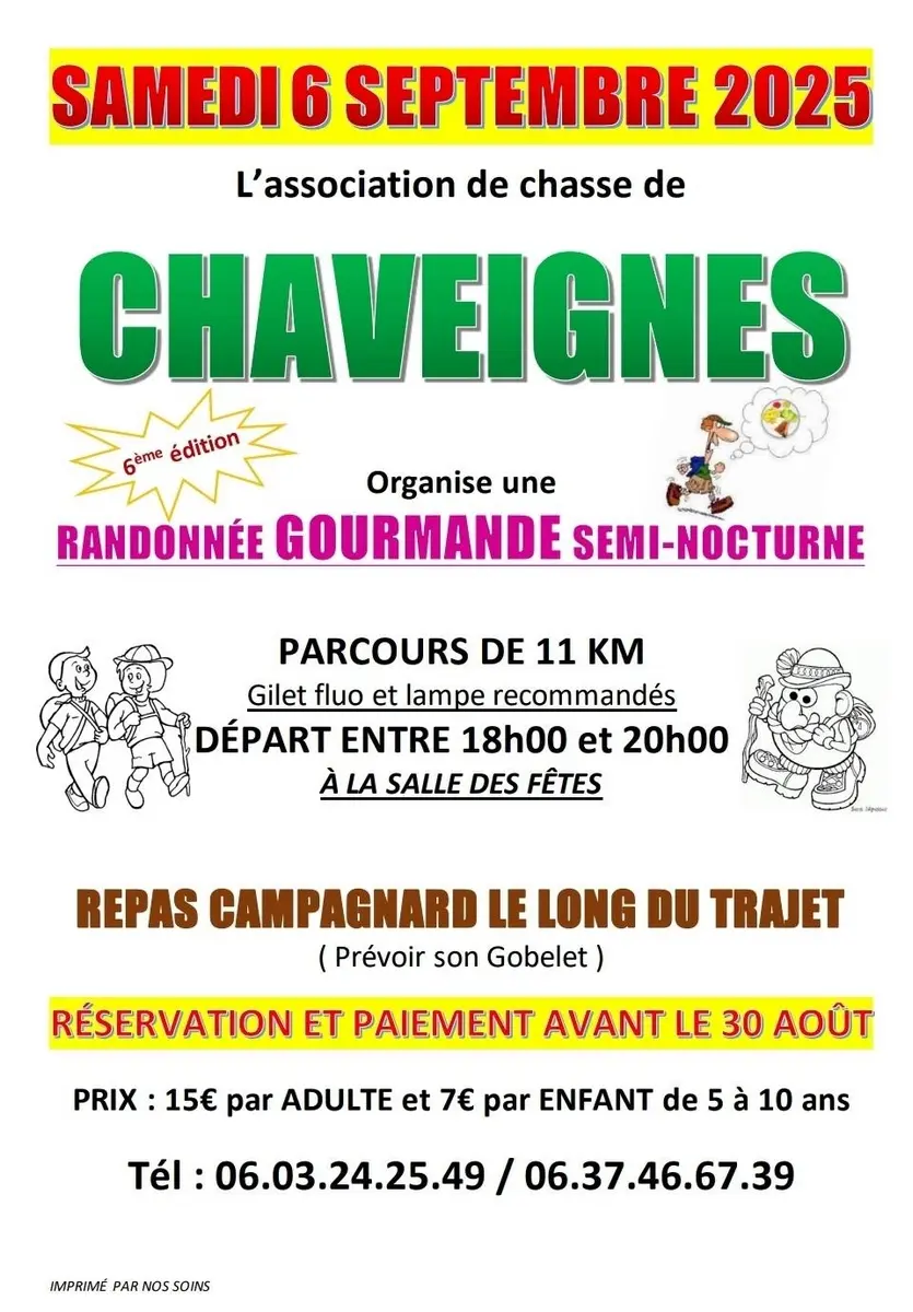 Rando gourmande semi nocturne Chaveignes 6 septembre 2025