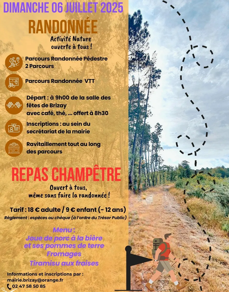 Rando pédestre et VTT Brizay 6 juillet 2025