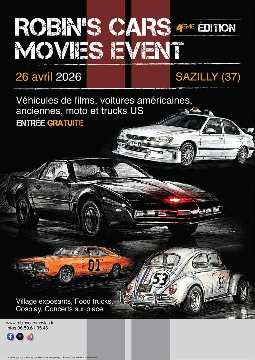 Robin's Cars Movies Event Sazilly 26 avril 2026