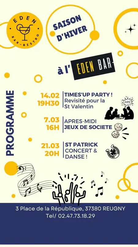 Saison d'hiver à l'Eden Bar Reugny