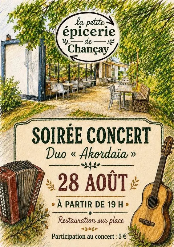 Soirée concert à la Petite Épicerie Chançay