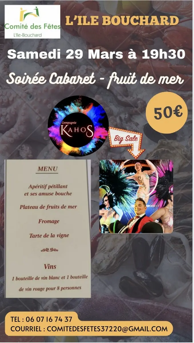 Soirée cabaret L'Ile-Bouchard 29 mars 2026