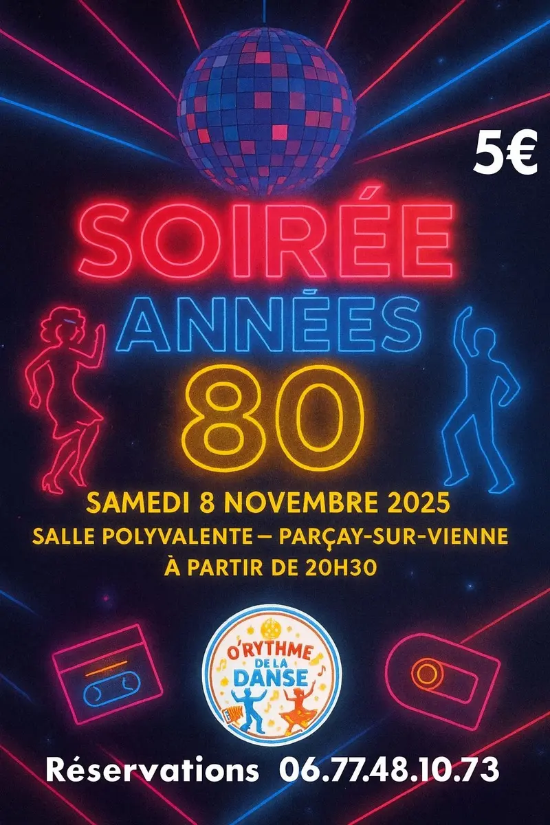 Soirée années 80 Parçay-sur-Vienne 8 novembre 2025