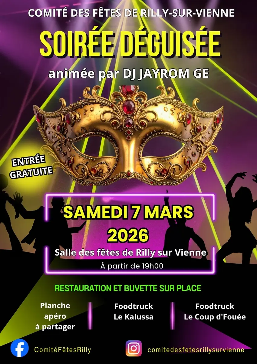 Soirée déguisée Rilly-sur-Vienne 7 mars 2026