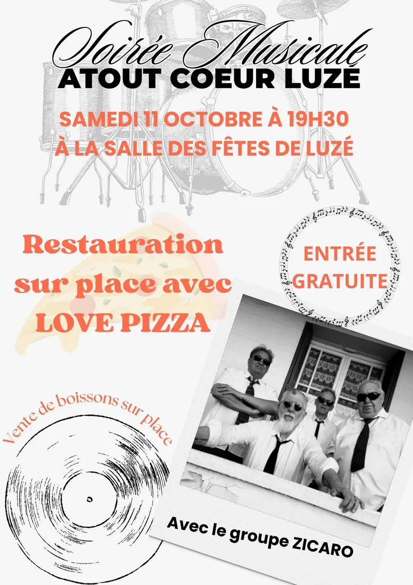 Soirée musicale Luzé 11 octobre 2025