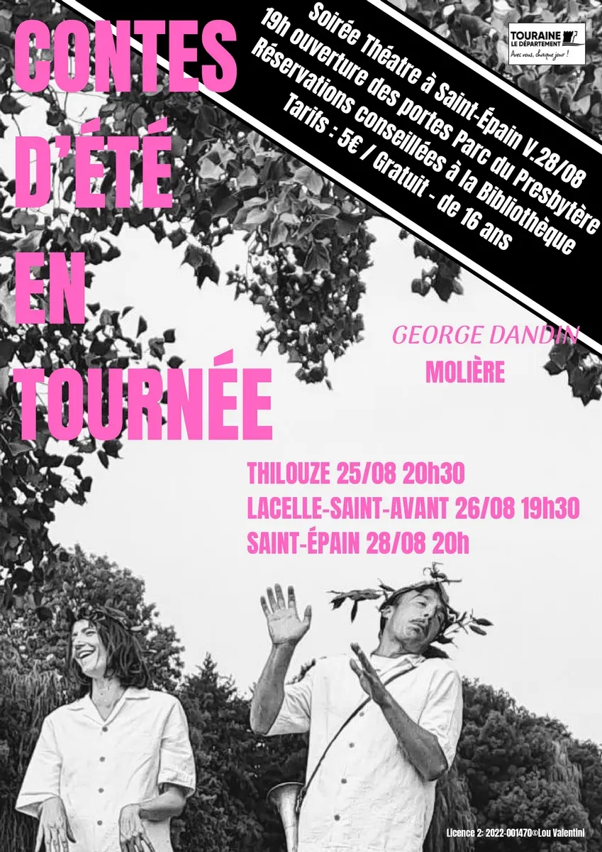 Soirée théâtre Contes d'été Saint-Epain 28 août 2026
