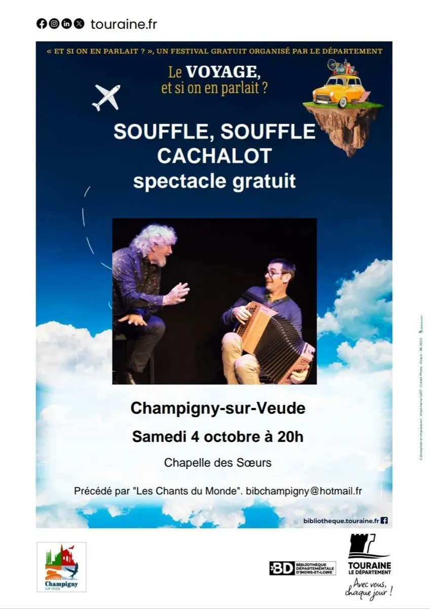 Spectacle Souffle souffle cachalot Champigny-sur-Veude 4 octobre 2025