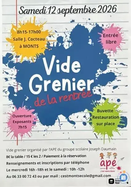 TVI - 12.09 - Monts - Vide grenier de la rentrée