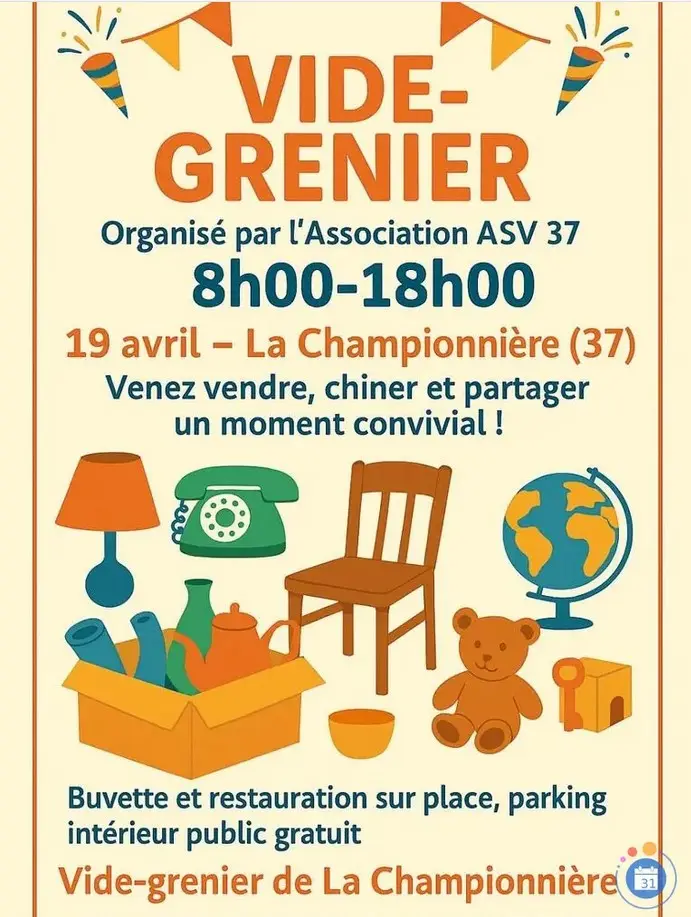 TVI - 19.04 - Veigné - Vide grenier
