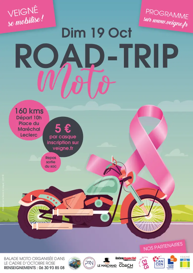 TVI - 19.10 - Veigné - Oct; rose Road trip moto