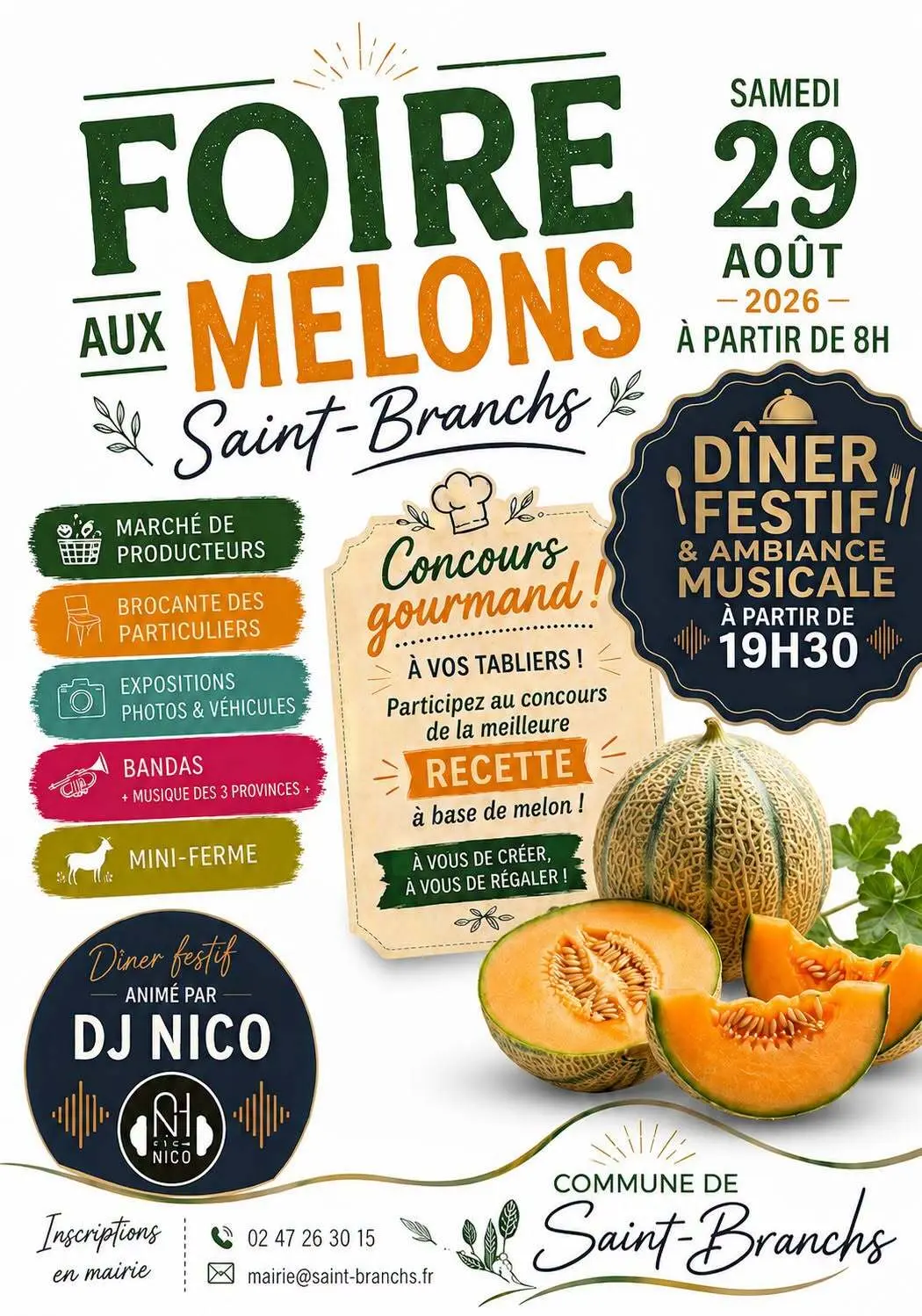 TVI - 29.08.2026 - Saint Branch-  Foire aux melons