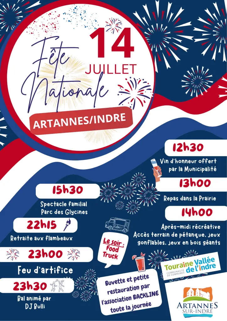 TVI. 14.07 Artannes sur Indre Feu d'artifice