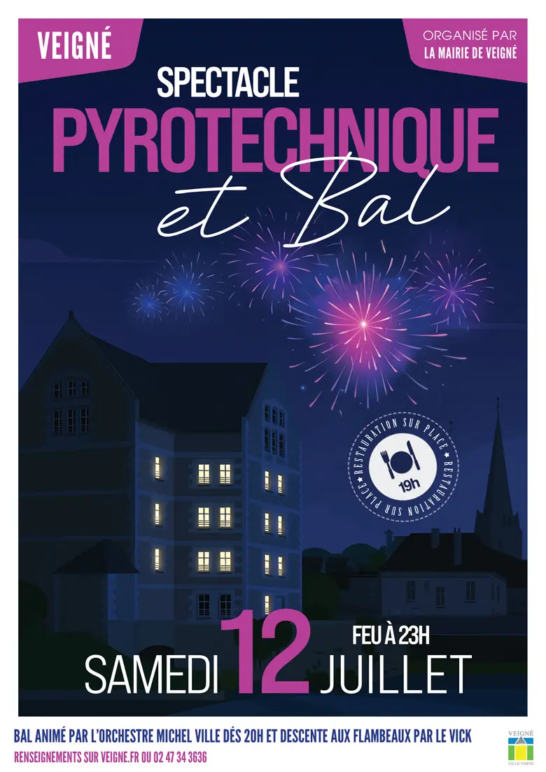 TVI. 12.07 Veigné Bal et Feu d'artifice
