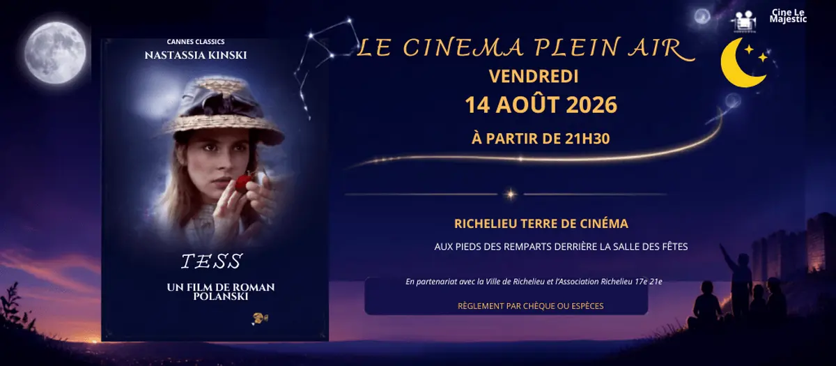Tess Ciné plein air Richelieu 14 août 2026