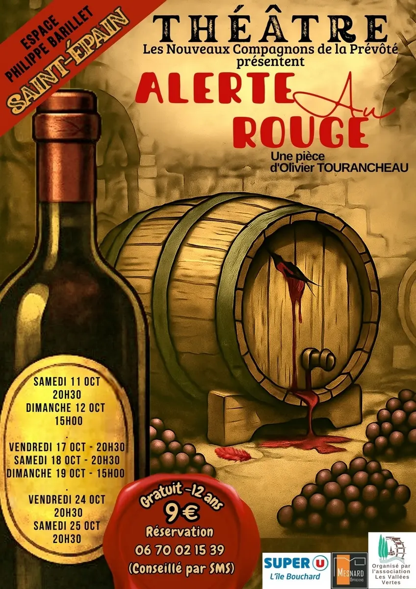 Théâtre Alerte au rouge Saint-Epain octobre 2025