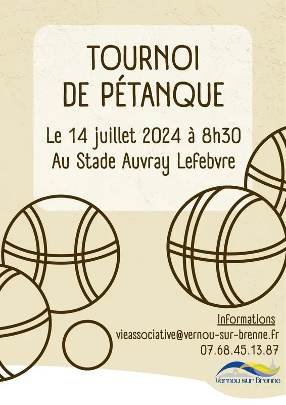 Tournoi de pétanque Vernou