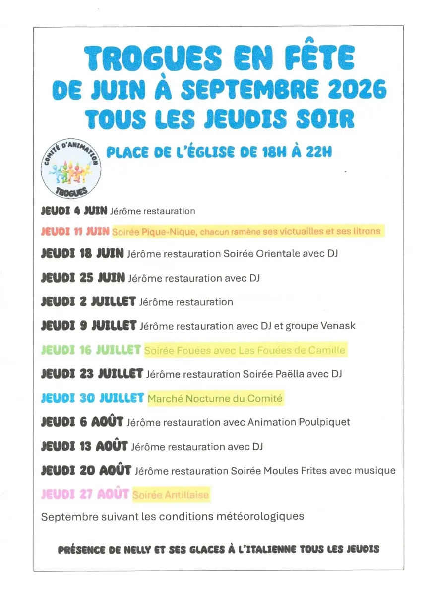 Trogues en fête été 2026