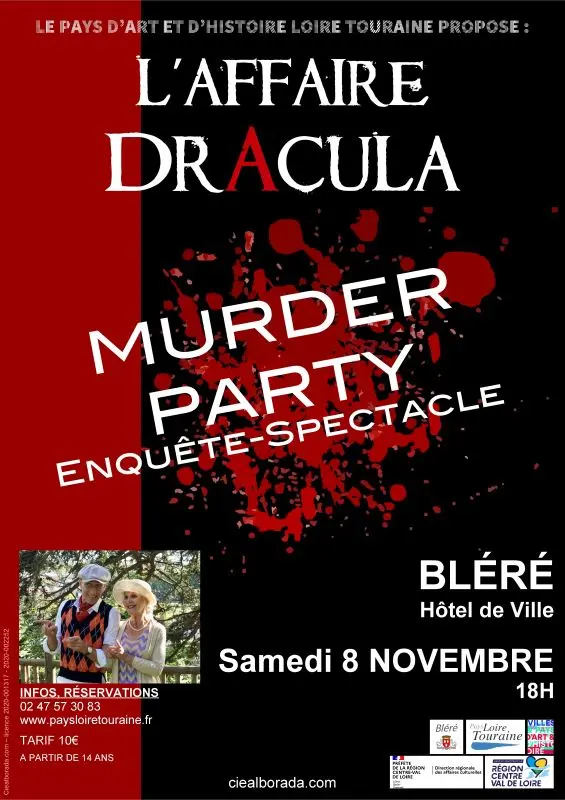 Affiche murder Party L'affaire Dracula à Bléré