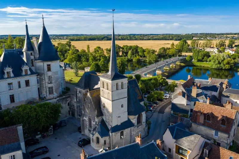 Vue aérienne de Véretz