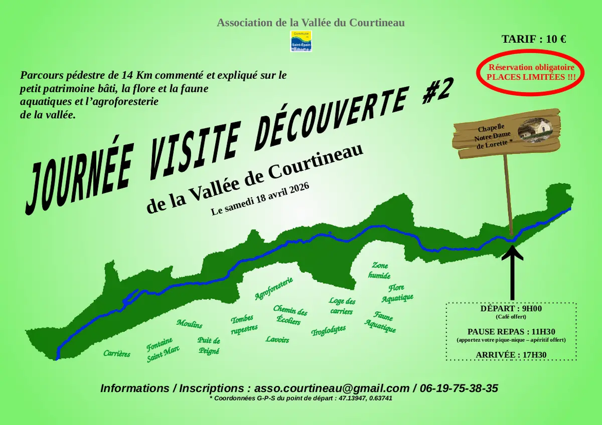 Visite découverte de la Vallée de Courtineau 18 avril 2026