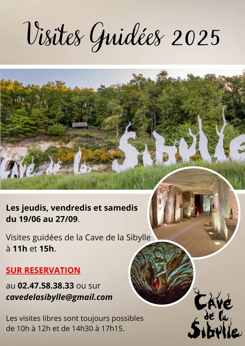 Visites guidées Cave de la Sibylle Panzoult juin à septembre 2025