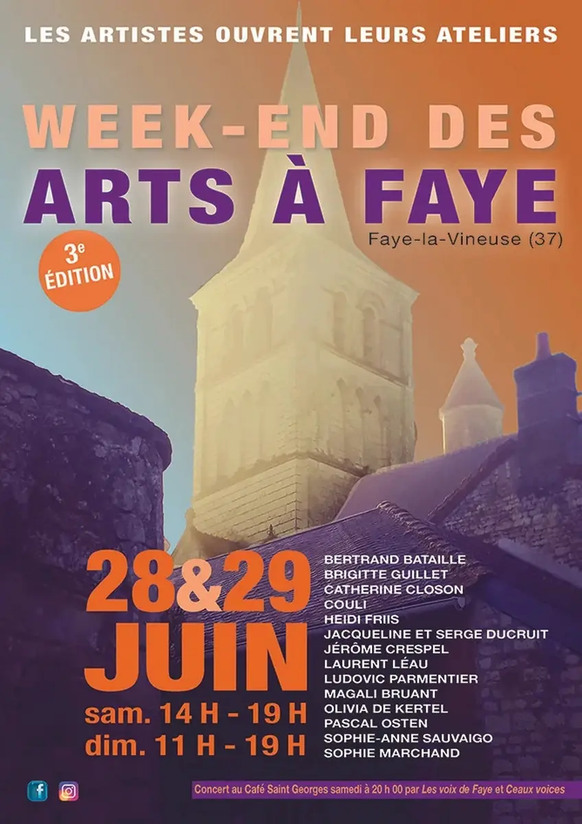 Week-end des arts Faye-la-Vineuse 28 et 29 juin 2025