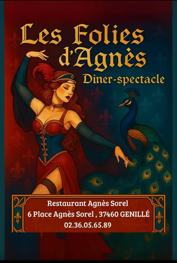 affiche soirée cabaret Les Folies d'Agnes Sorel