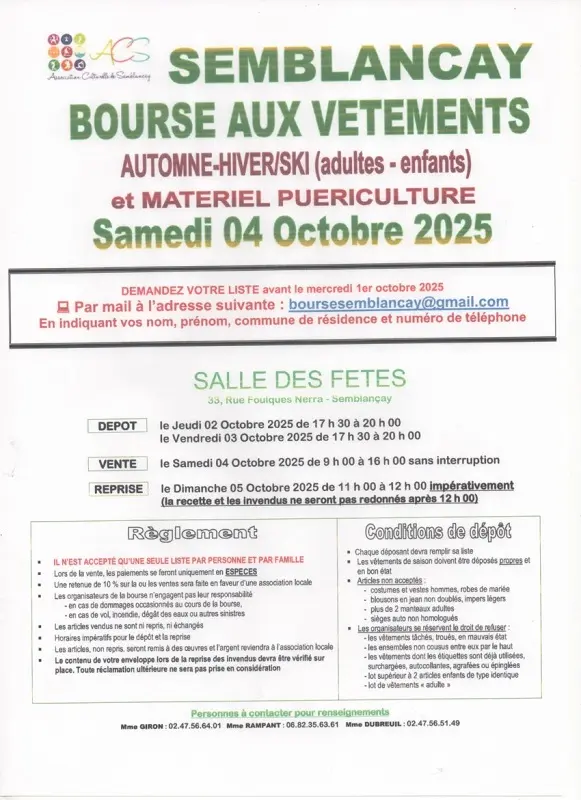 bourse aux vêtements