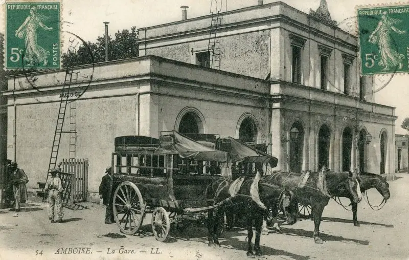 Carte postale ancienne La gare d'Amboise