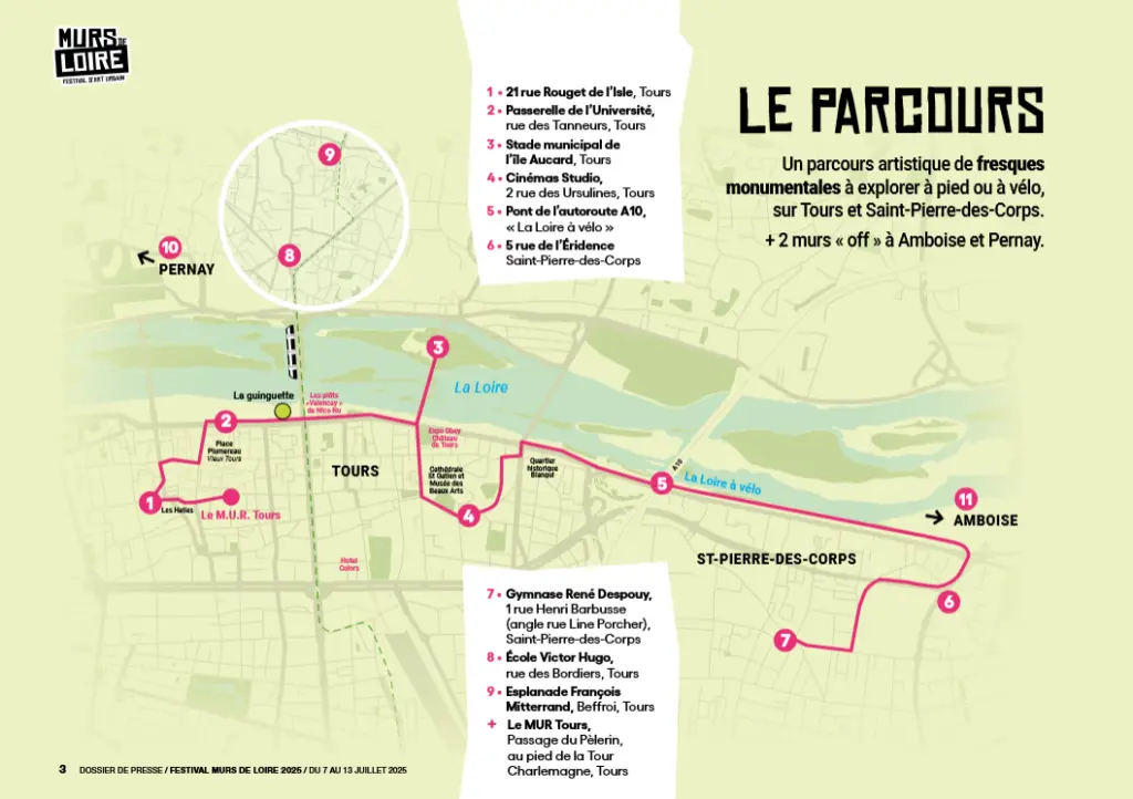 le parcours murs sur Loire