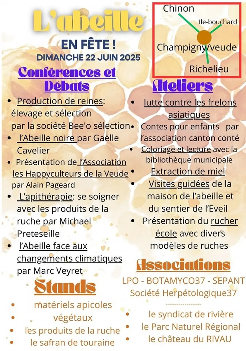 programme L'abeille en fête Champigny-sur-Veude 22 juin 2025