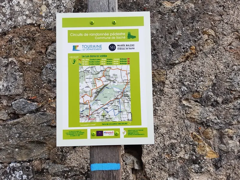 Randonnée Le Lys dans la Vallée - Départ à Saché