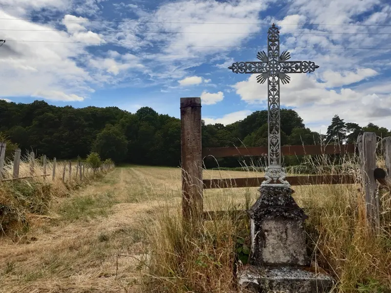 Calvaire en fer forgé - Randonnée de Saint-Ouen-les-Vignes