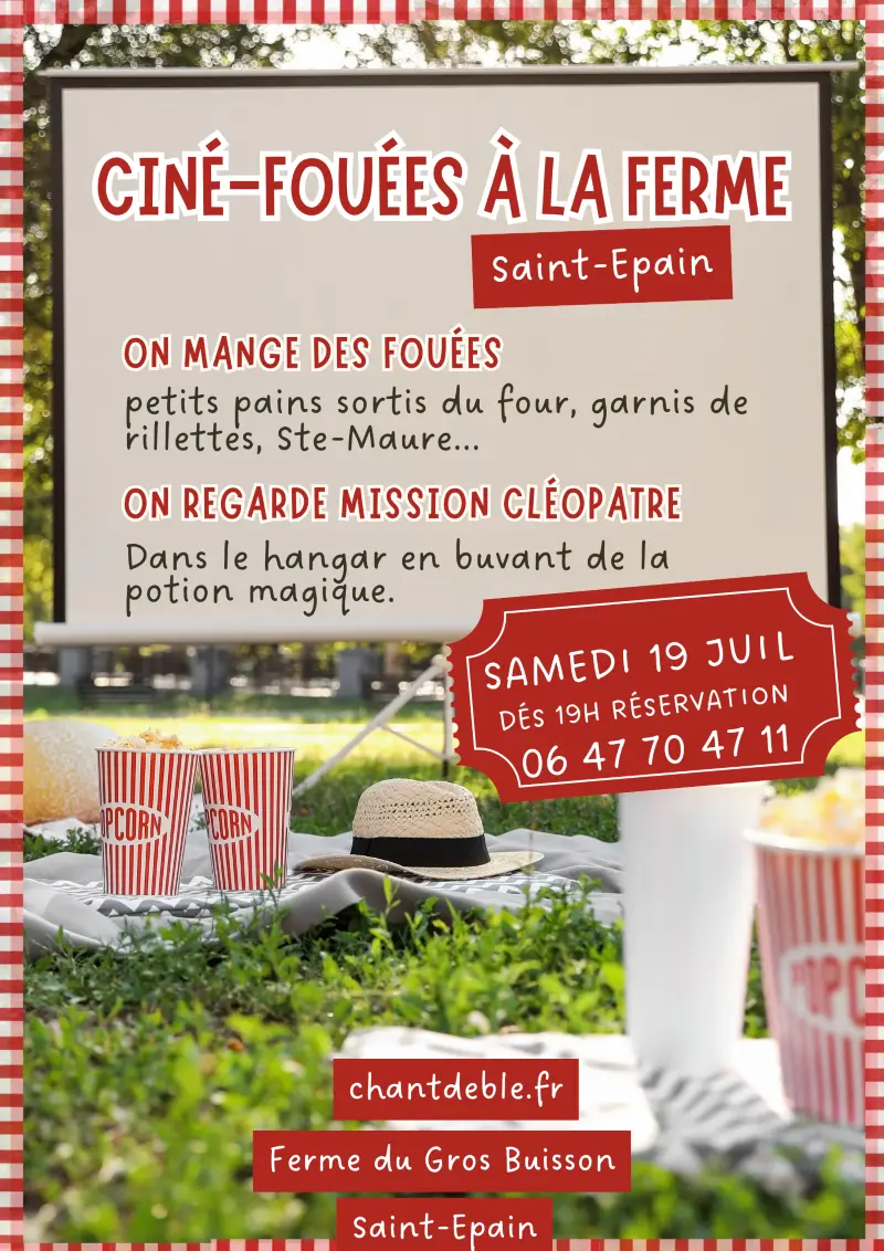 soirée ciné fouées 19 juillet