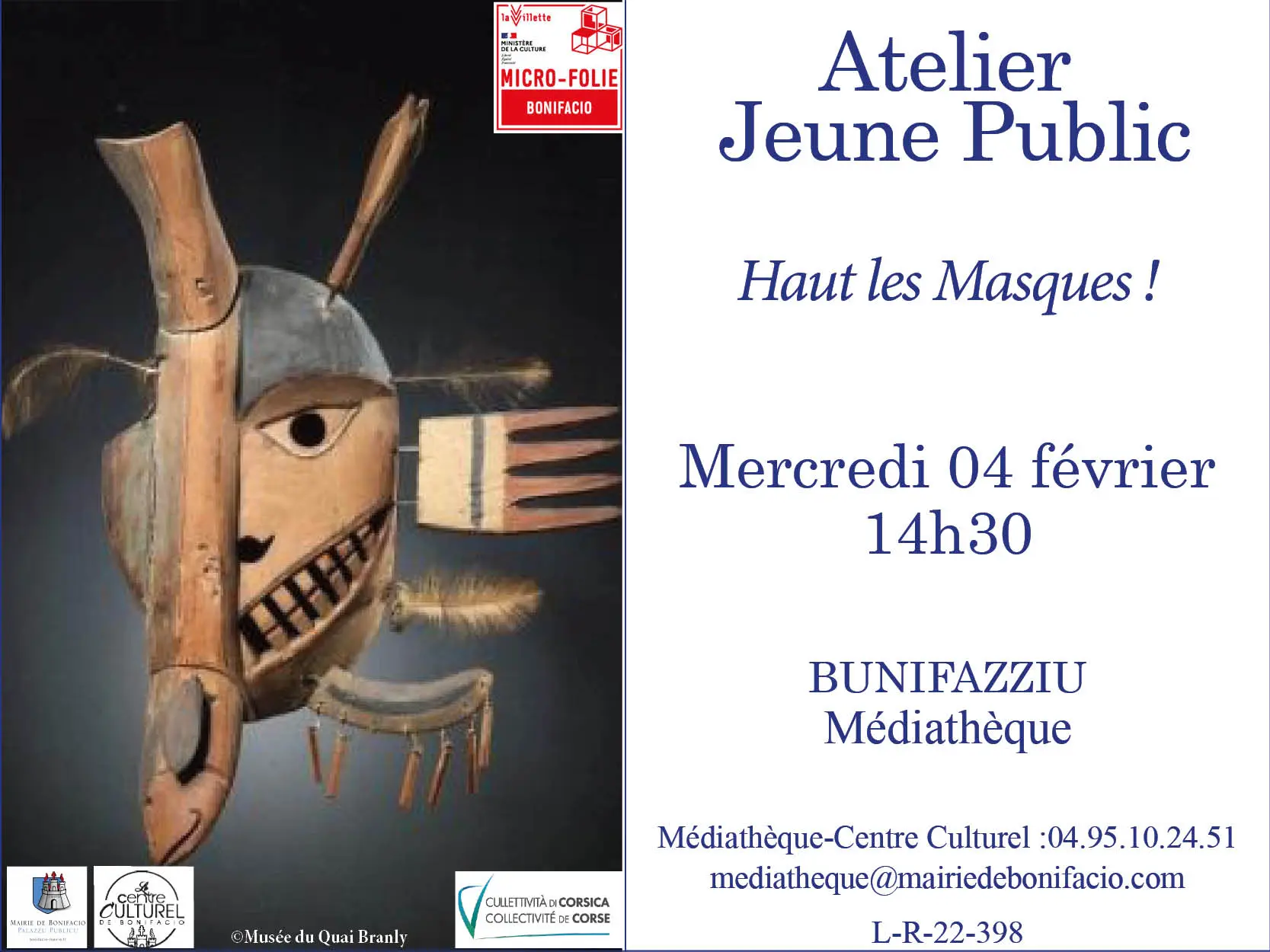Atelier Jeune Public : haut les masques !