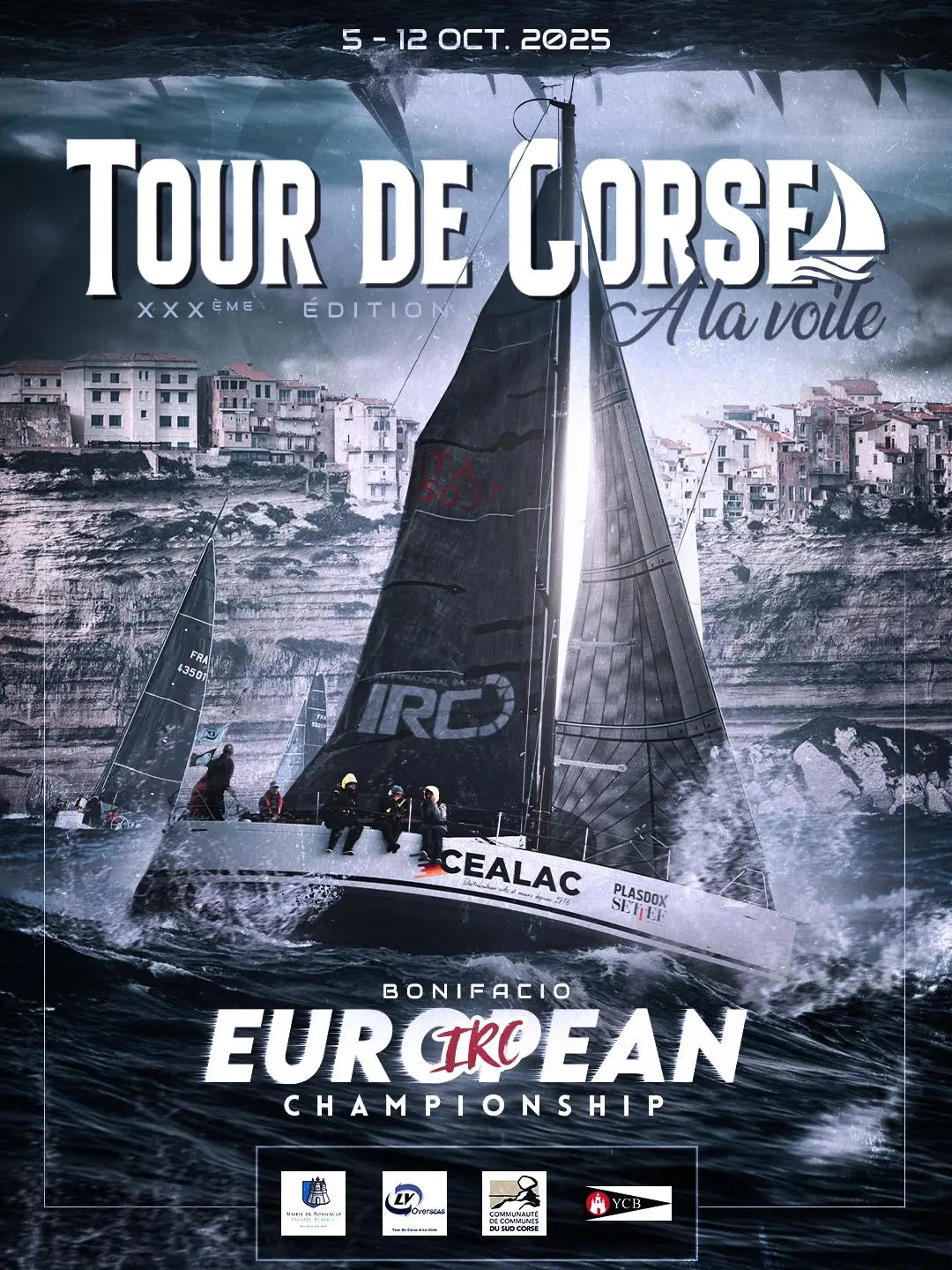 Affiche Tour de Corse à la Voile Bonifacio