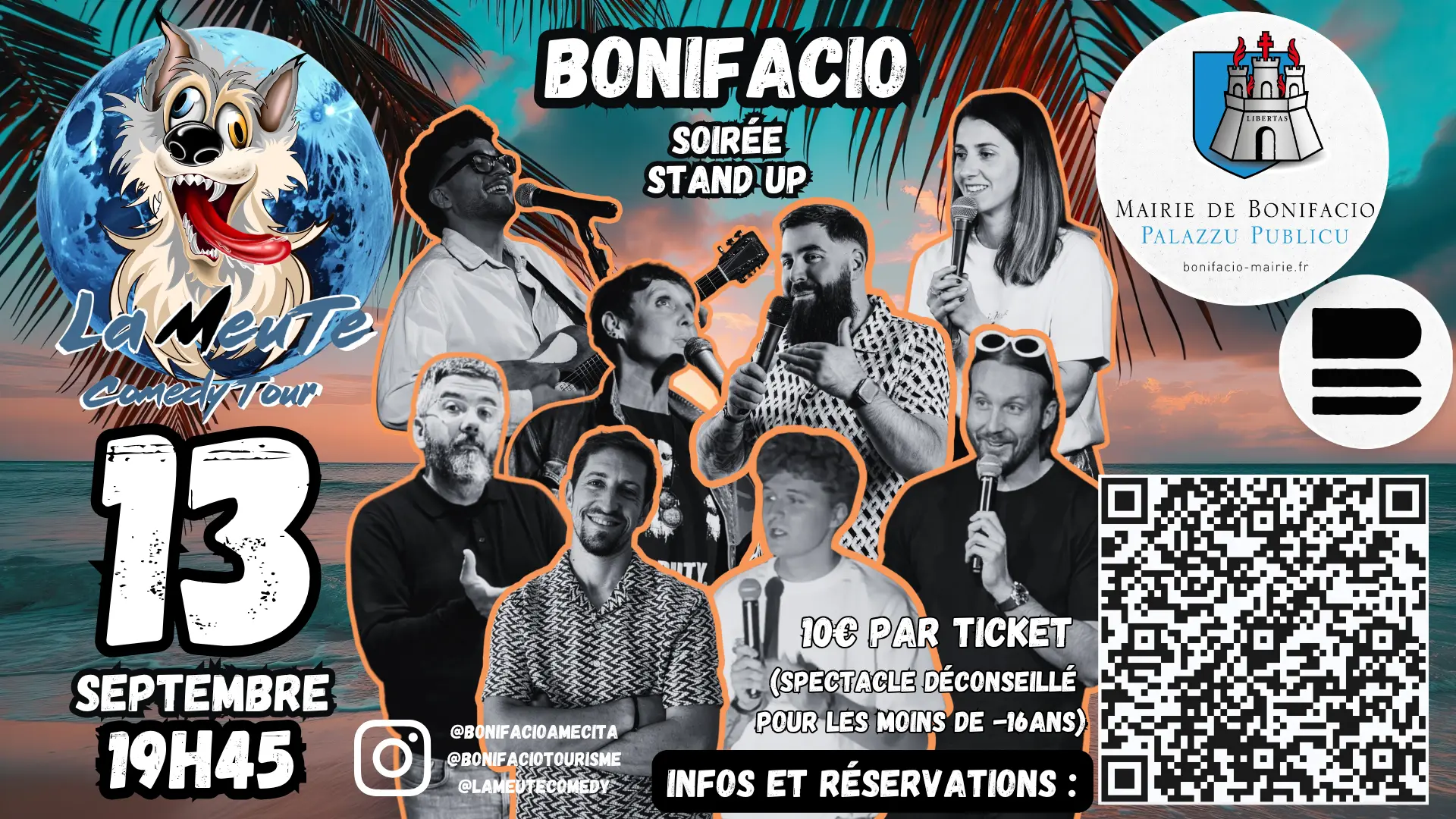 Spectacle humoristique : La Meute Comedy Club à Bonifacio