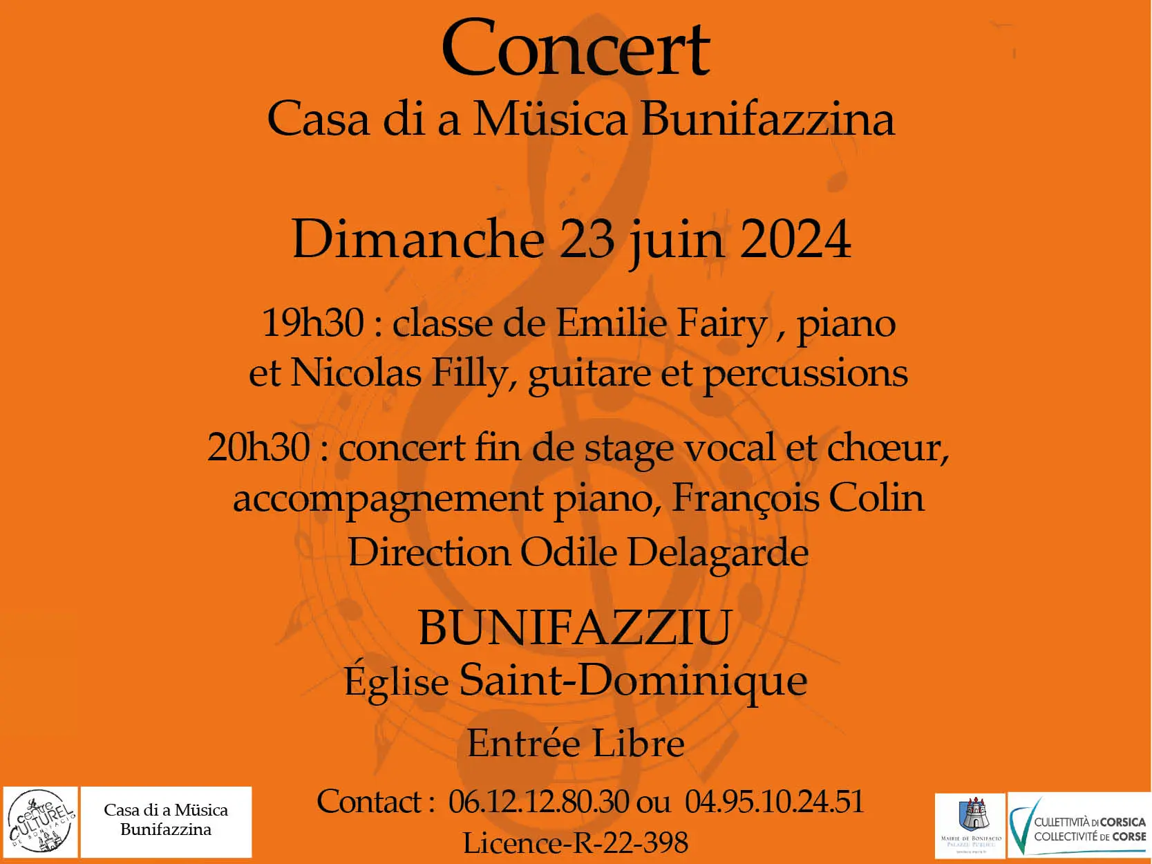 Concert de fin de stage et chorale d'Odile Delagarde