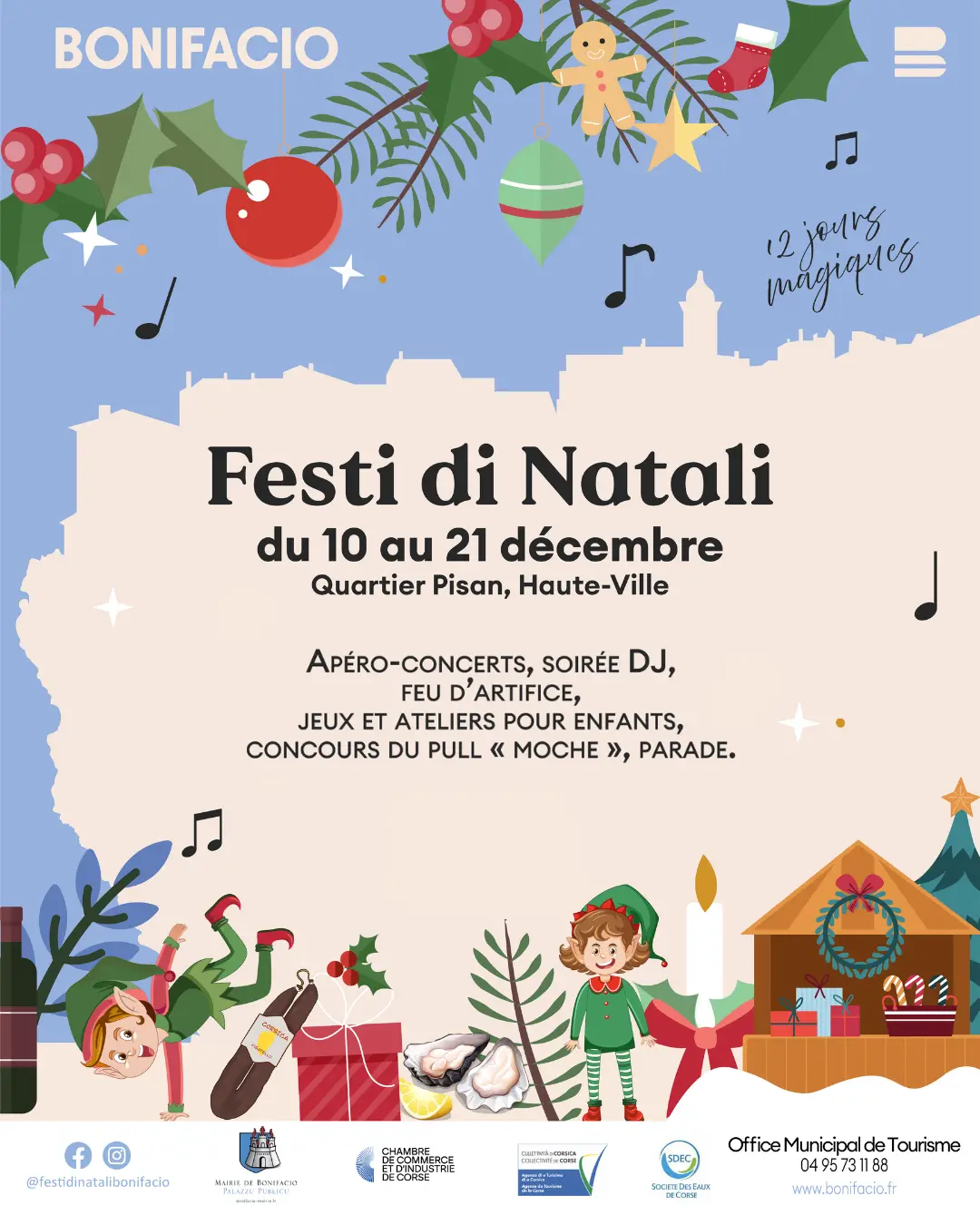 Affiche Marché de Noël Bonifacio - Festi di Natali