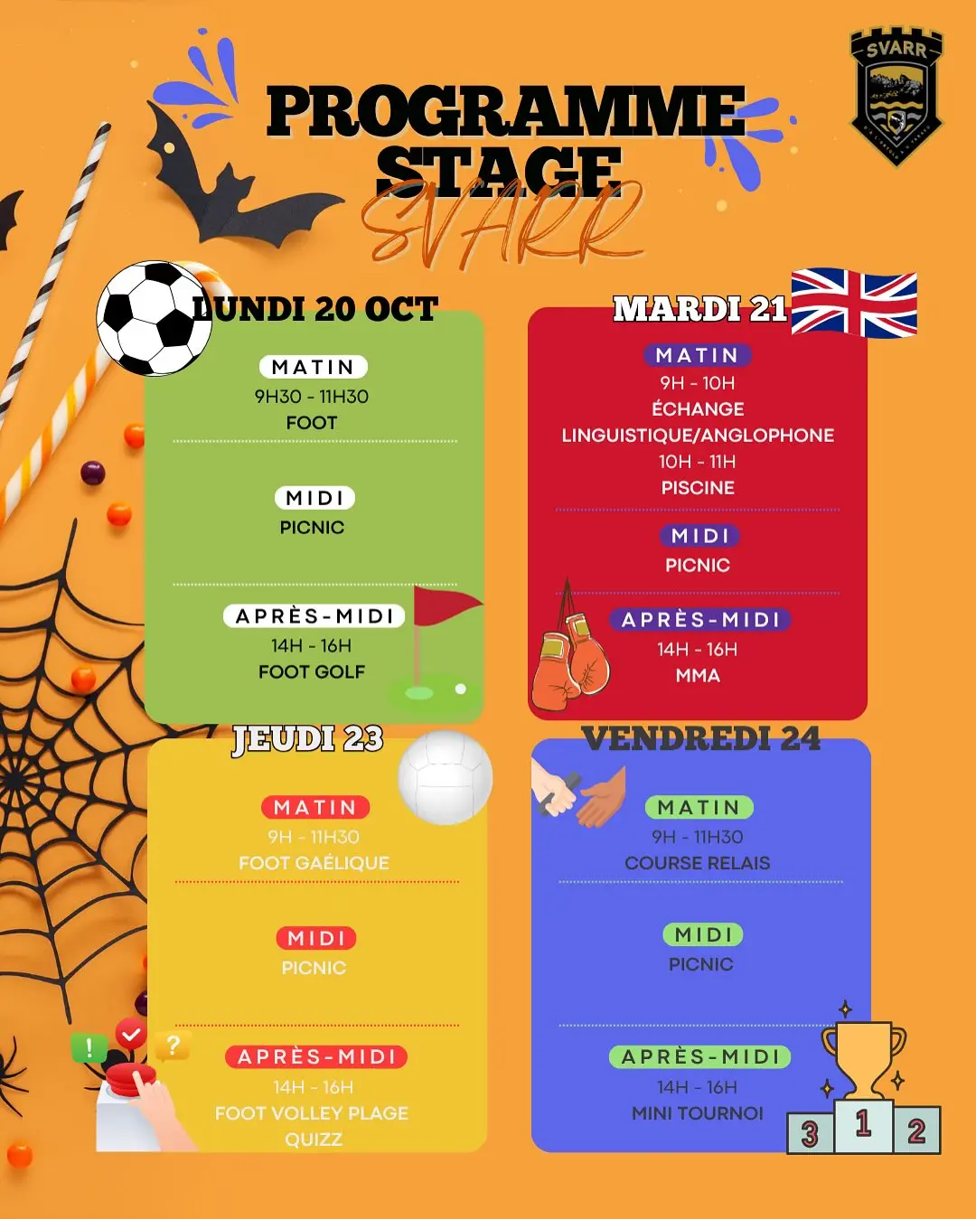 PROGRAMME DU 20 AU 24 OCT