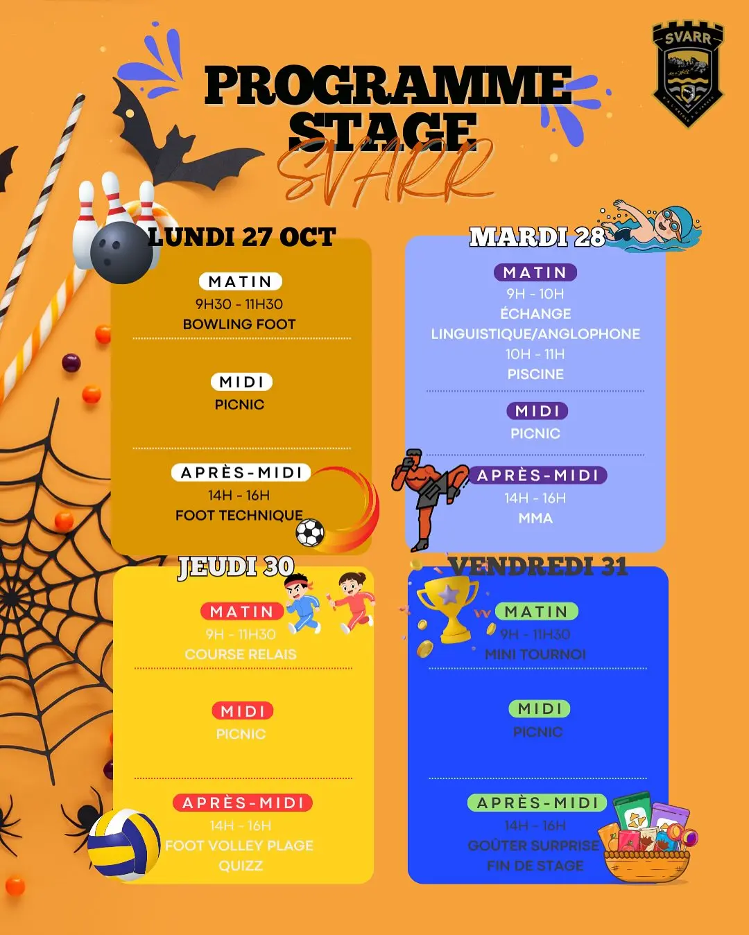 PROGRAMME DU 27 AU 31 OCT