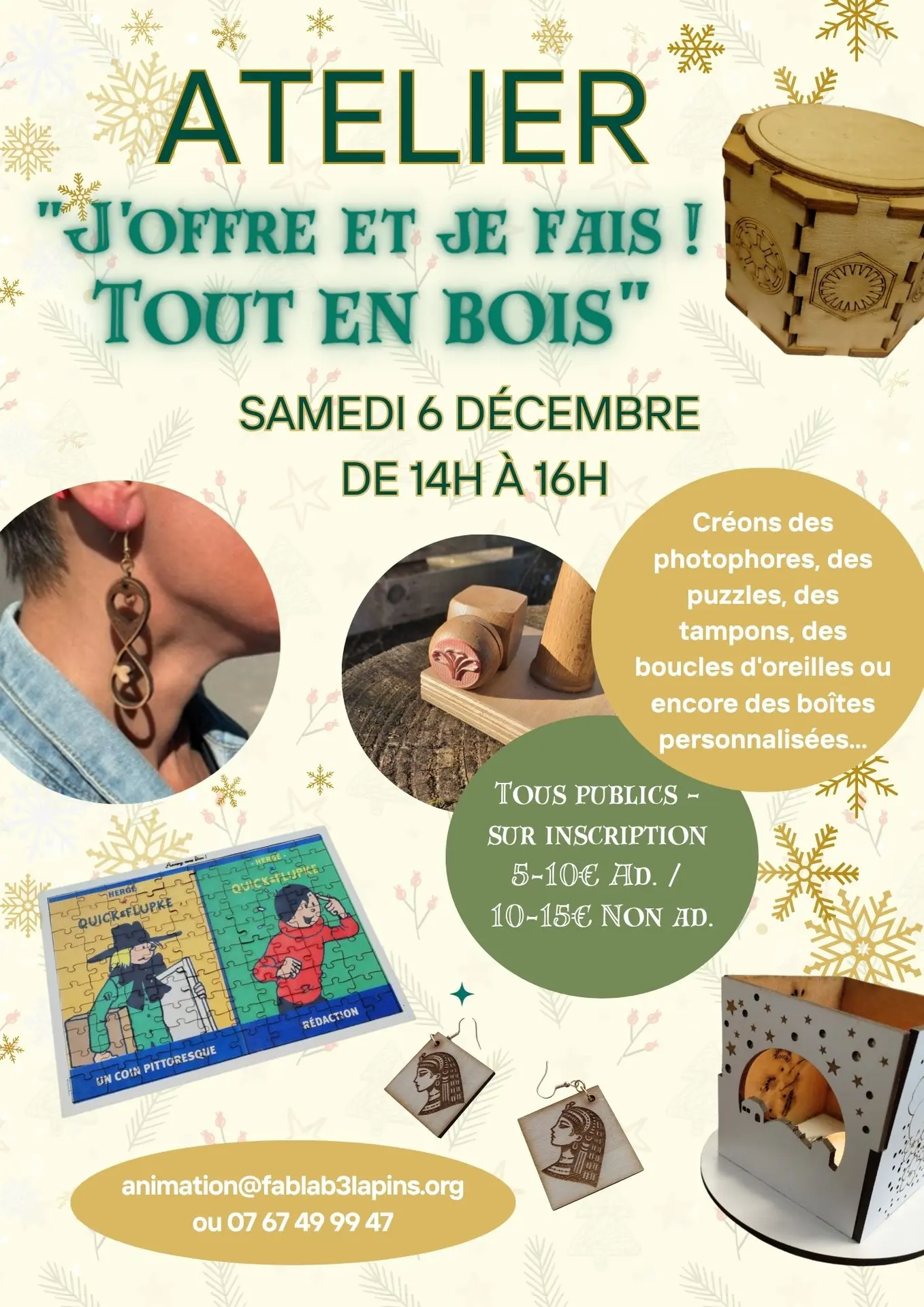 Atelier J'offre et je fais ! Tout en bois !