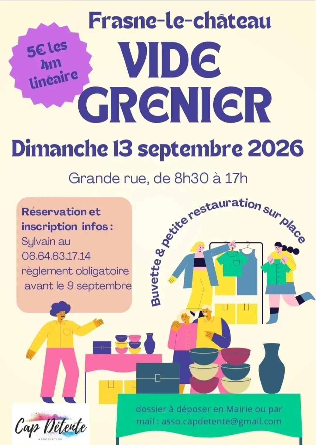 13 septembre Frasne vide-greniers