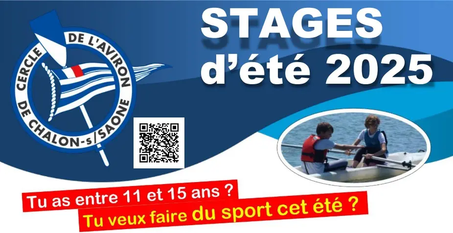 stage d'été 2025 aviron chalon