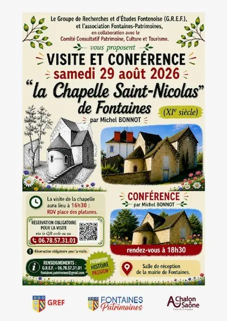 Visite chapelle St Nicolas et Conférence 29 aout