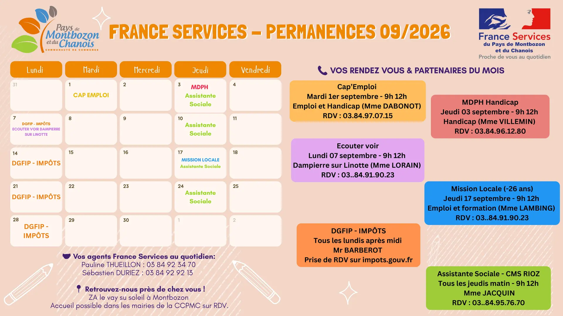 Calendrier année 2026 Moderne Pastel Planification mois saisons