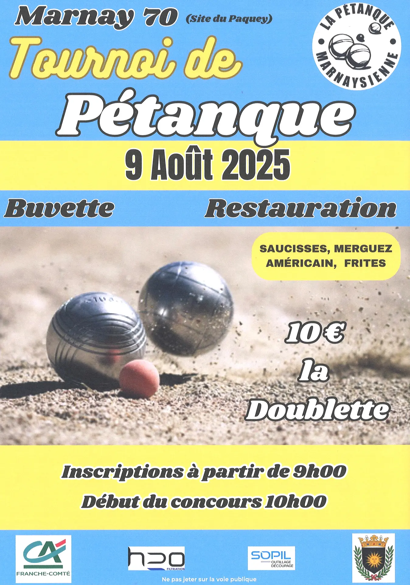 Tournoi pétanque Marnay