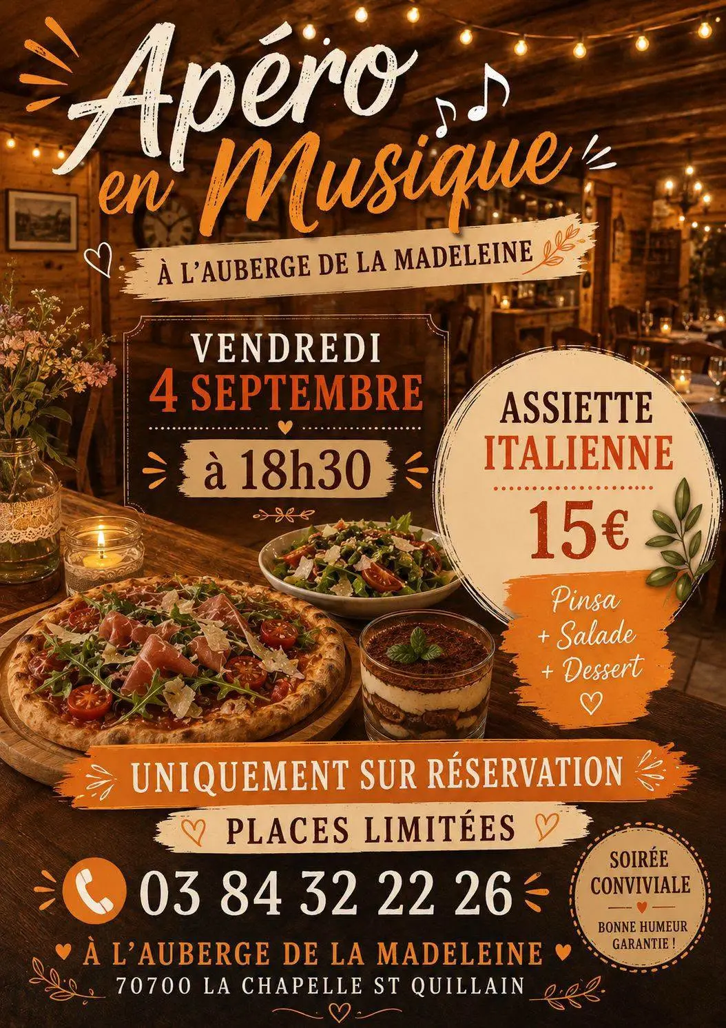 4 septembre apéro La madeleine