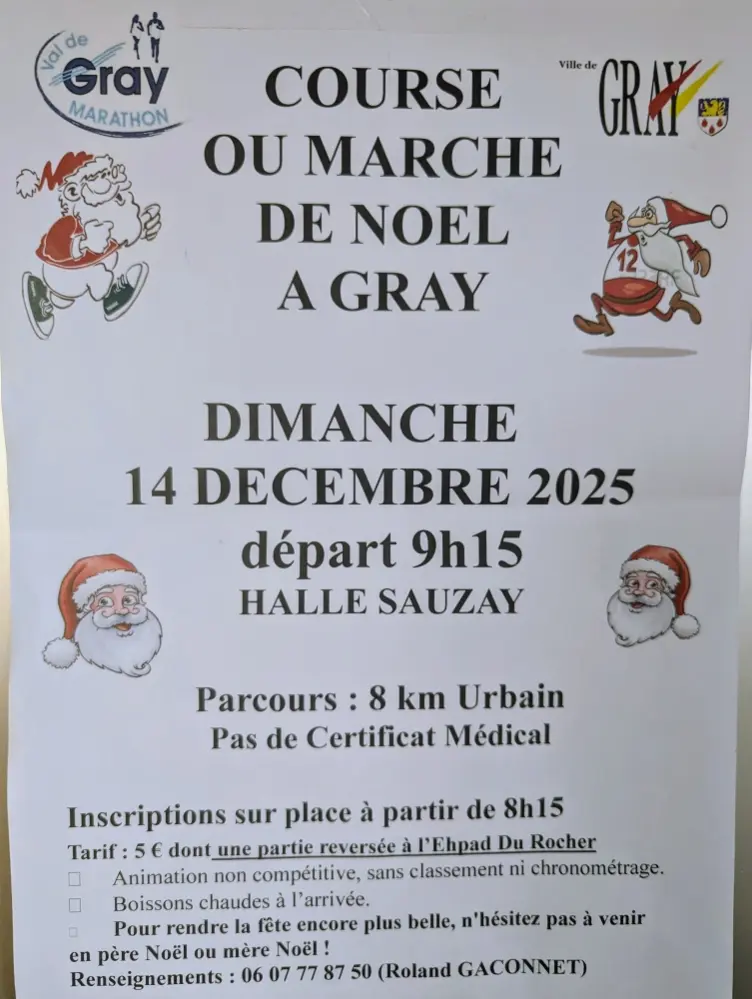 Course ou marche de Noël